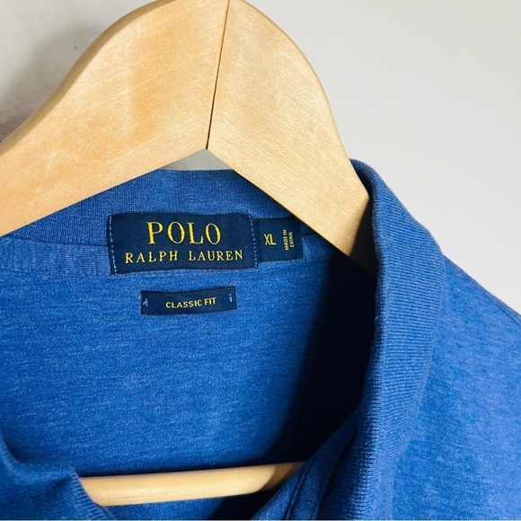 Polo Ralph Lauren Blue Classic Soft Cotton Polo Shirt XL - Picture 6 of 11